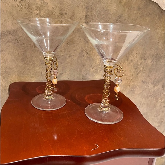 Dining Vintage Glass Martini Set Poshmark